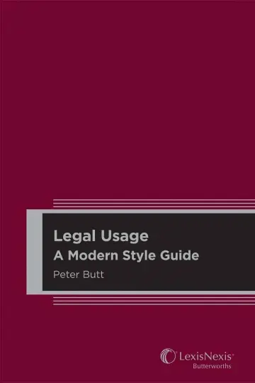 Cover of Legal Usage