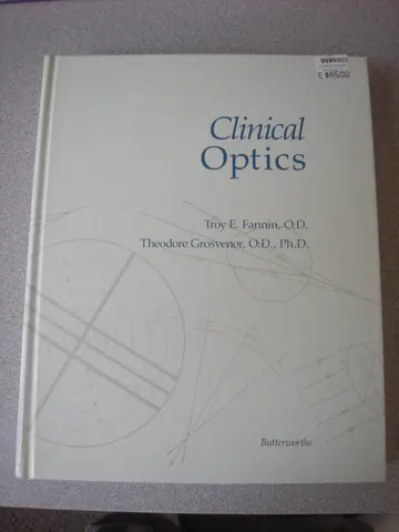 Cover of Clinical Optics