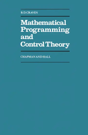Cover of Mathematical Programming and Control Theory 1