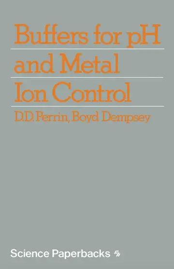 Cover of Buffers for pH and Metal Ion Control
