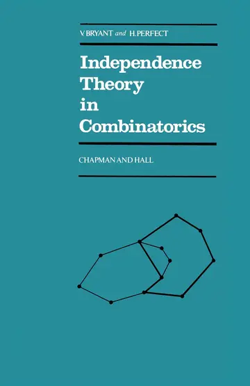 Cover of Independence Theory in Combinatorics