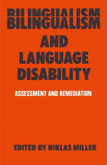 Cover of Bilingualism and Language Disability