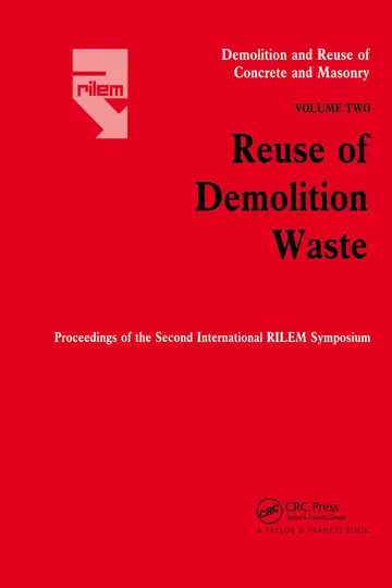 Cover of Demolition and Reuse of Concrete and Masonry (2)