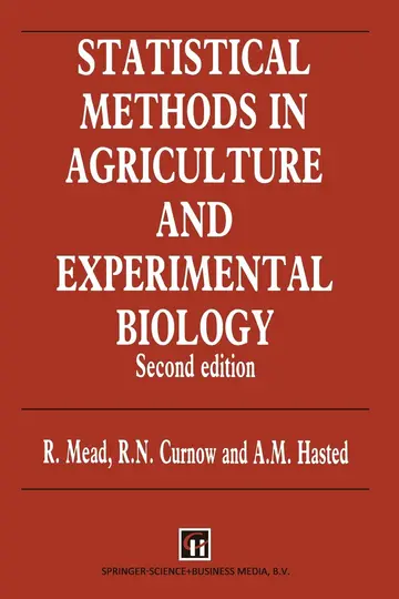 Cover of Statistical Methods in Agriculture and Experimental Biology, Second Edition