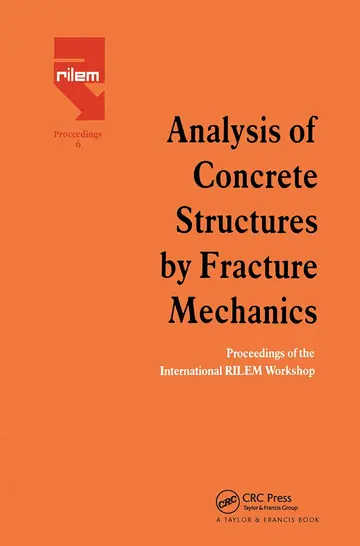 Cover of Analysis of Concrete Structures by Fracture Mechanics