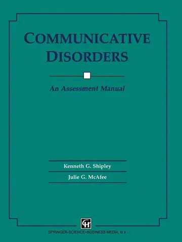 Cover of Communicative Disorders