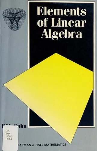 Cover of Elements of Linear Algebra