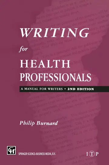 Cover of Writing for Health Professionals