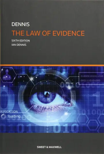 Cover of The Law of Evidence