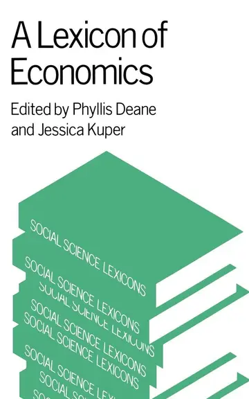 Cover of A Lexicon of Economics
