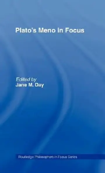 Cover of Plato's Meno In Focus