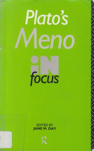 Cover of Plato's Meno in Focus