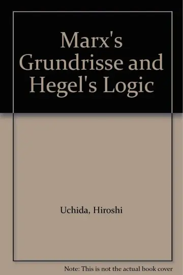 Cover of Marx's Grundrisse and Hegel's Logic