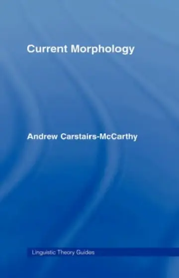 Cover of Current Morphology