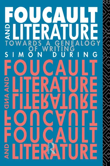 Cover of Foucault and Literature Towards a Genealogy of Writing