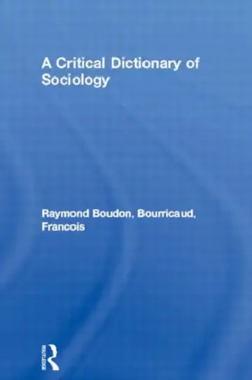 Cover of A Critical Dictionary of Sociology