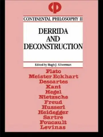 Cover of Derrida and Deconstruction