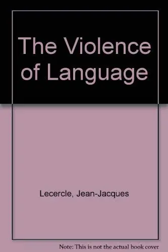 Cover of The Violence of Language