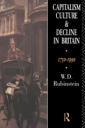 Cover of Capitalism, Culture and Decline in Britain 1750-1900
