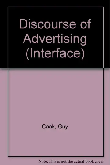 Cover of Discourse of Advertising