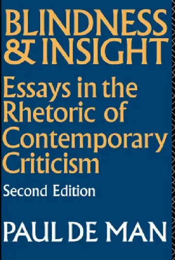 Cover of Blindness and Insight