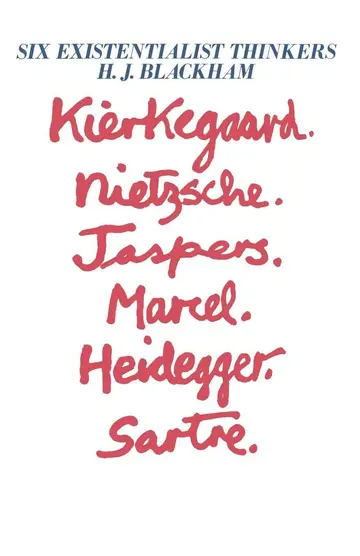 Cover of Six Existentialist Thinkers