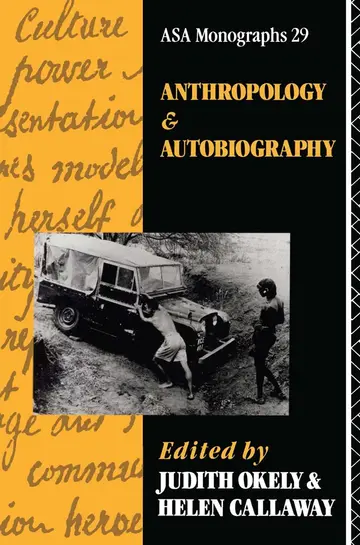 Cover of Anthropology and Autobiography