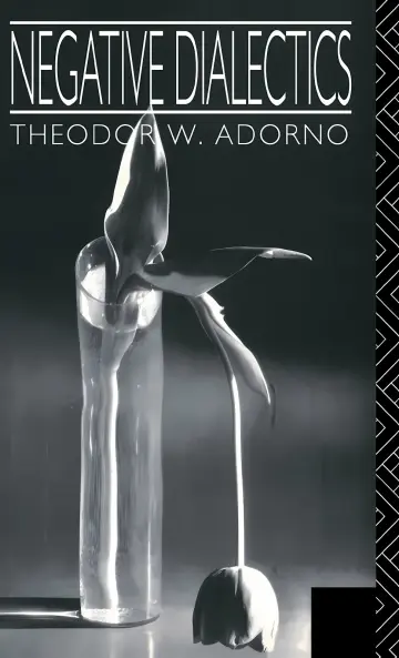 Cover of Negative Dialectics