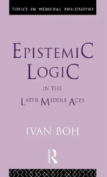 Cover of Epistemic Logic in the Later Middle Ages