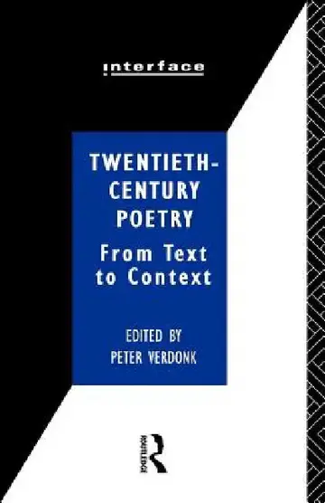 Cover of Twentieth-Century Poetry