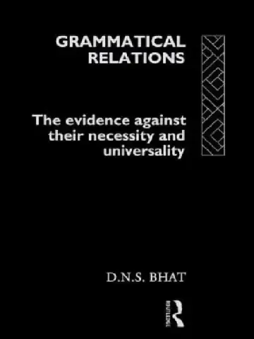 Cover of Grammatical Relations