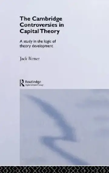 Cover of Cambridge Controversies in Capital Theory
