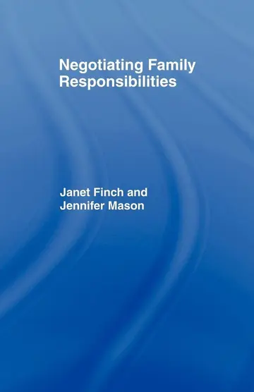 Cover of Negotiating Family Responsibilities