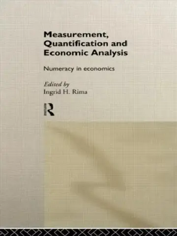 Cover of Measurement, Quantification and Economic Analysis