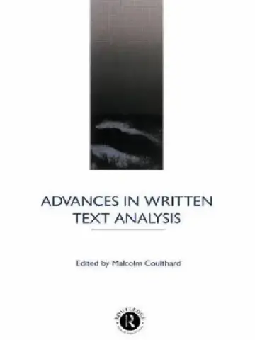 Cover of Advances in Written Text Analysis