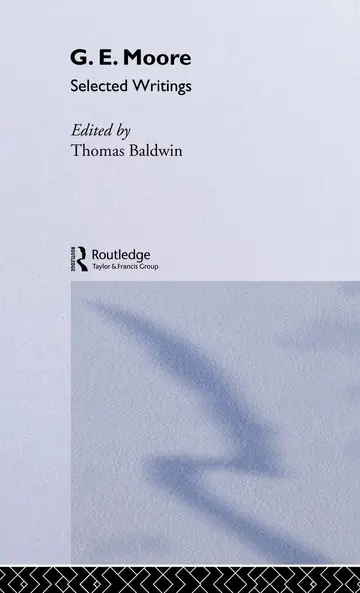Cover of G.E. Moore
