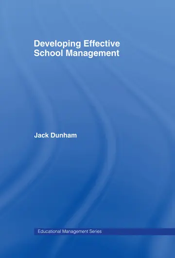 Cover of Developing Effective School Management