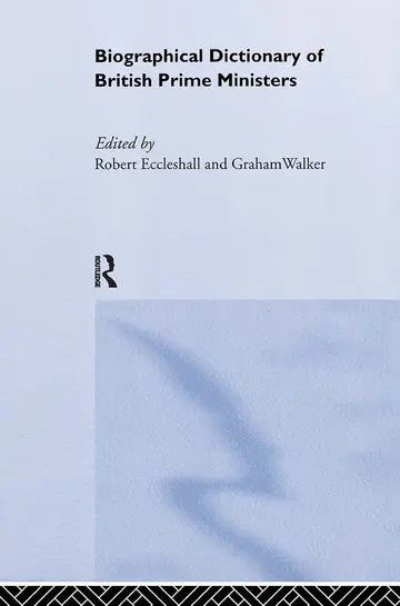 Cover of Biographical Dictionary of British Prime Ministers