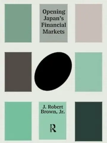 Cover of Opening Japan's Financial Markets