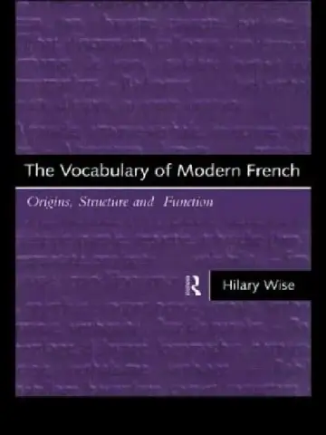 Cover of The Vocabulary of Modern French