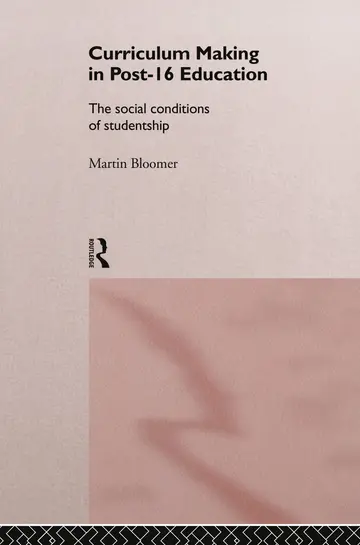 Cover of Curriculum Making in Post-16 Education