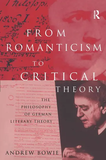 Cover of From Romanticism to Critical Theory