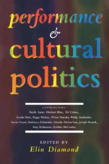 Cover of Performance and Cultural Politics