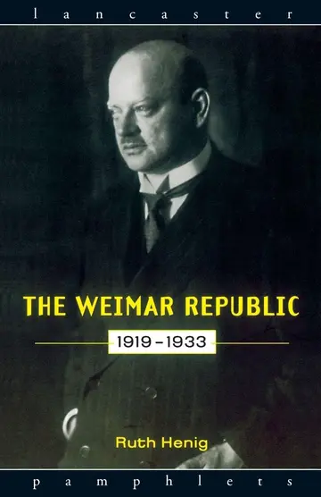 Cover of The Weimar Republic, 1919-1933