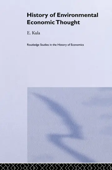 Cover of History of Environmental Economic Thought