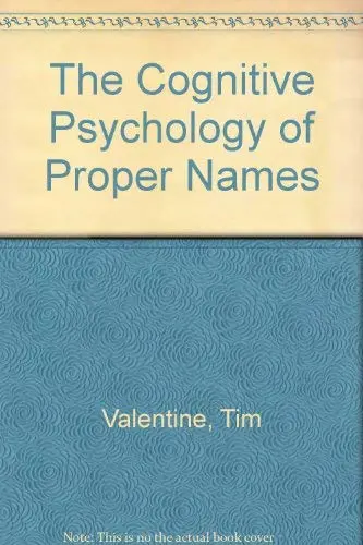 Cover of The Cognitive Psychology of Proper Names