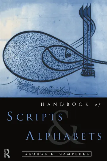 Cover of The Routledge Handbook of Scripts and Alphabets