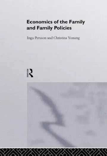 Cover of Economics of the Family and Family Policies