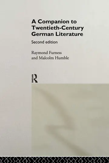Cover of A Companion to Twentieth-Century German Literature