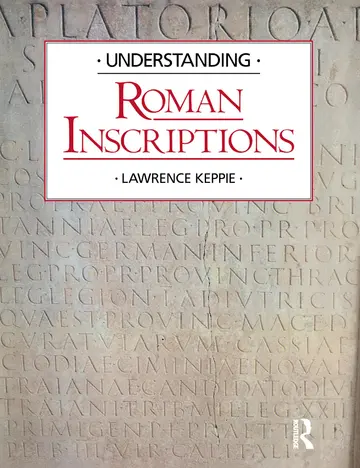 Cover of Understanding Roman Inscriptions
